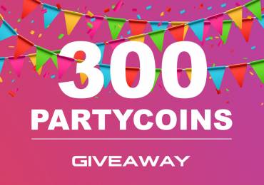 We give away 300 Partycoins to every new registered user!